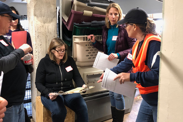 Group training on shelter protocols