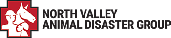 nvadg logo showing an illustration of a person and a horse with the words North Valley Animal Disaster Group